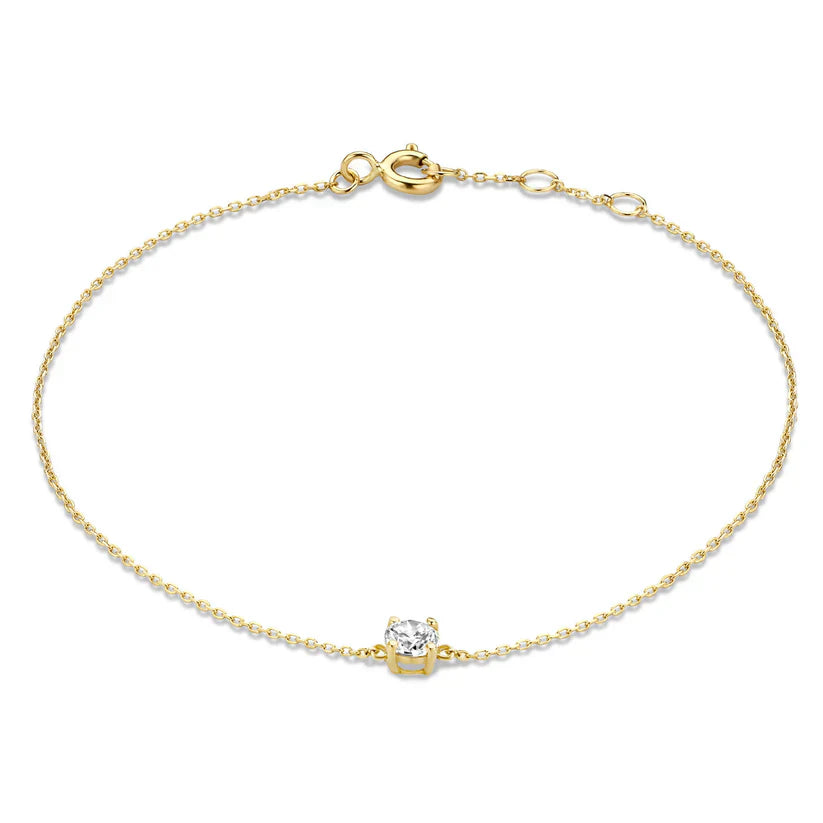 Cléa Bransoletka z Kamieniem Moissanite | Złoto