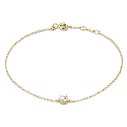 Cléa Bransoletka z Kamieniem Moissanite | Złoto