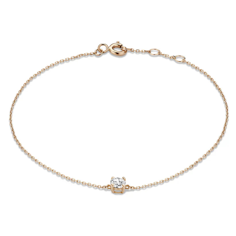 Cléa Bransoletka z Kamieniem Moissanite | Złoto